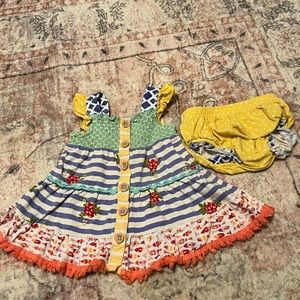 Matilda Jane dress with diaper cover